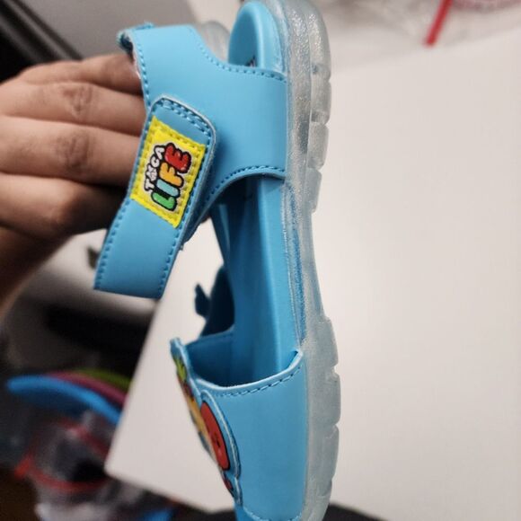 H&M Unisex Boys Girls Toca Life Blue Multicolor Light Up Sandals Size 11 - Picture 14 of 16